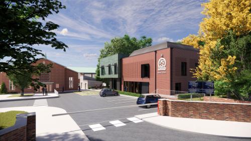 GCI view of what the Peter Symonds Music School will look like on completion. Image: TKLS Artchitects